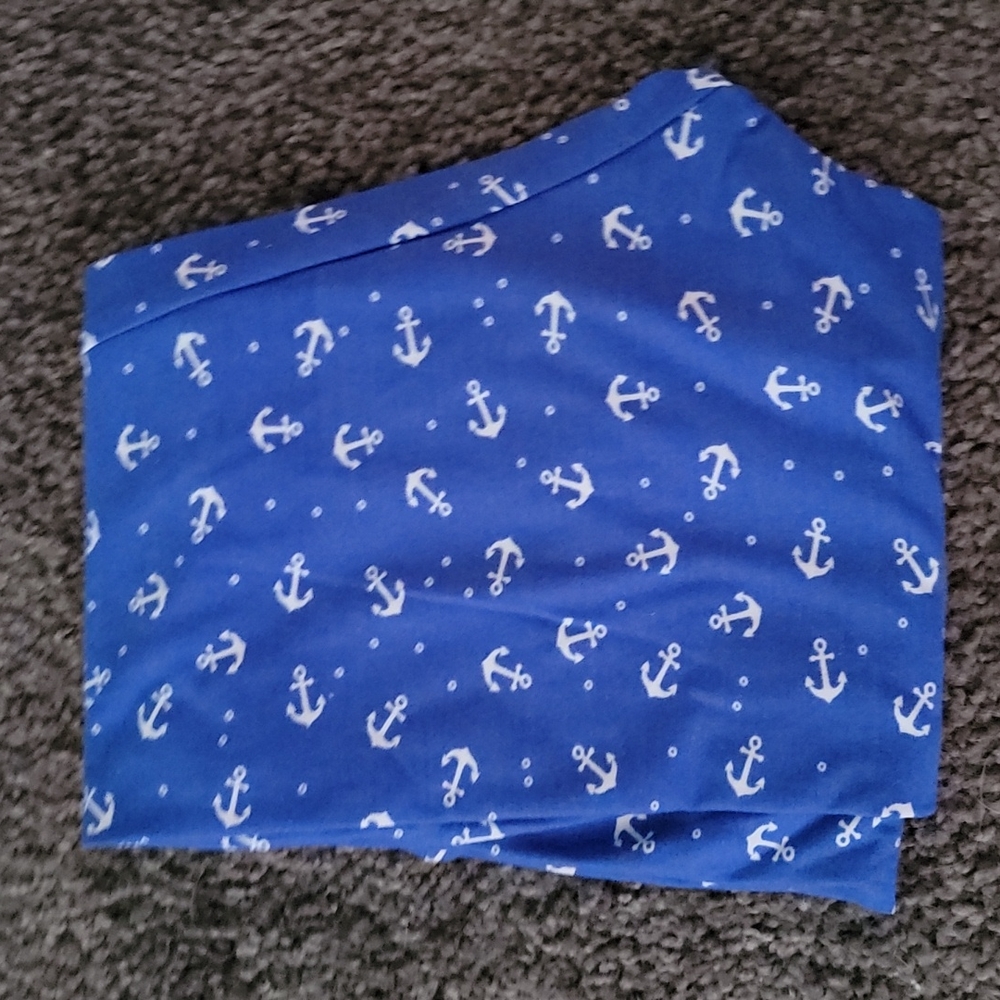 Blue anchor lularoe leggings